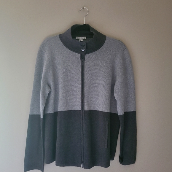 Belford Pima Cotton Snap Funnel Jacket, Size Large - Picture 2 of 5